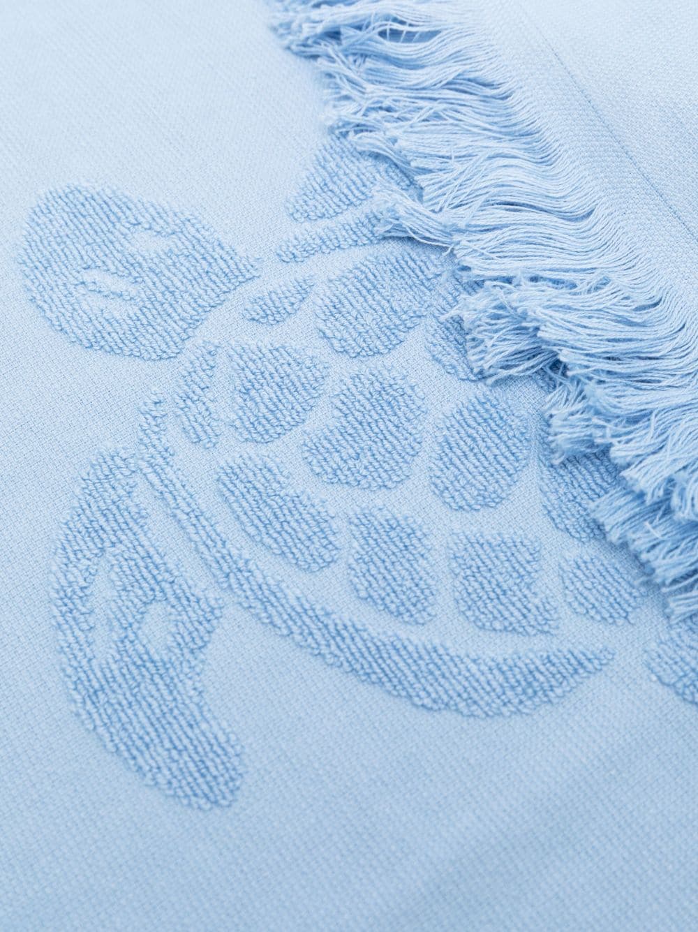 Shop Vilebrequin Turtle-pattern Organic-cotton Beach Towel In Blue