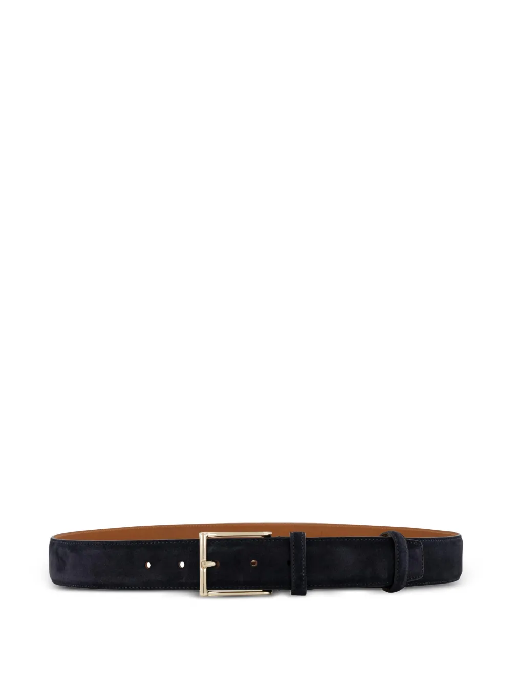 Santoni rectangular buckle leather belt | Blue | Image 1