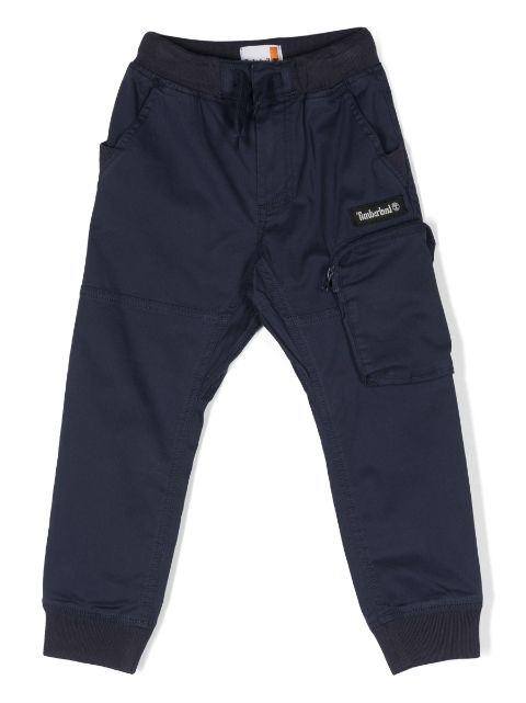 Timberland Kids - ribbed-waistband drawstring trousers