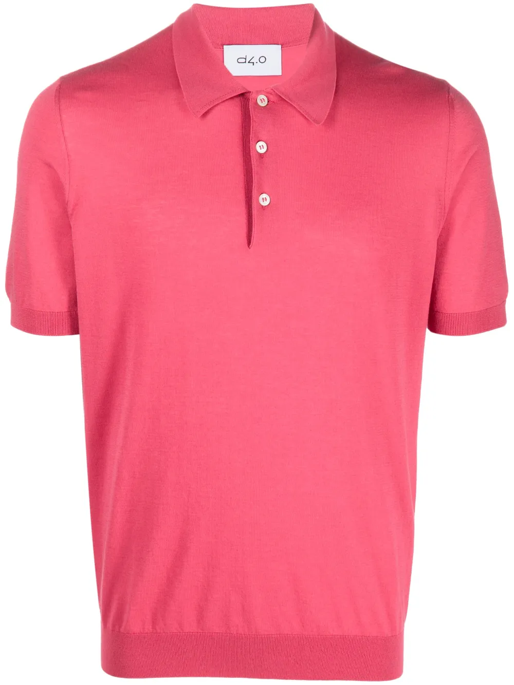 D4.0 short-sleeve cotton polo shirt