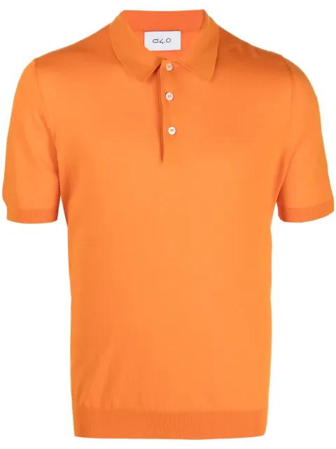 D4.0 short-sleeve cotton polo shirt