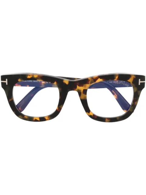 TOM FORD Eyewear tortoiseshell-effect square-frame glasses