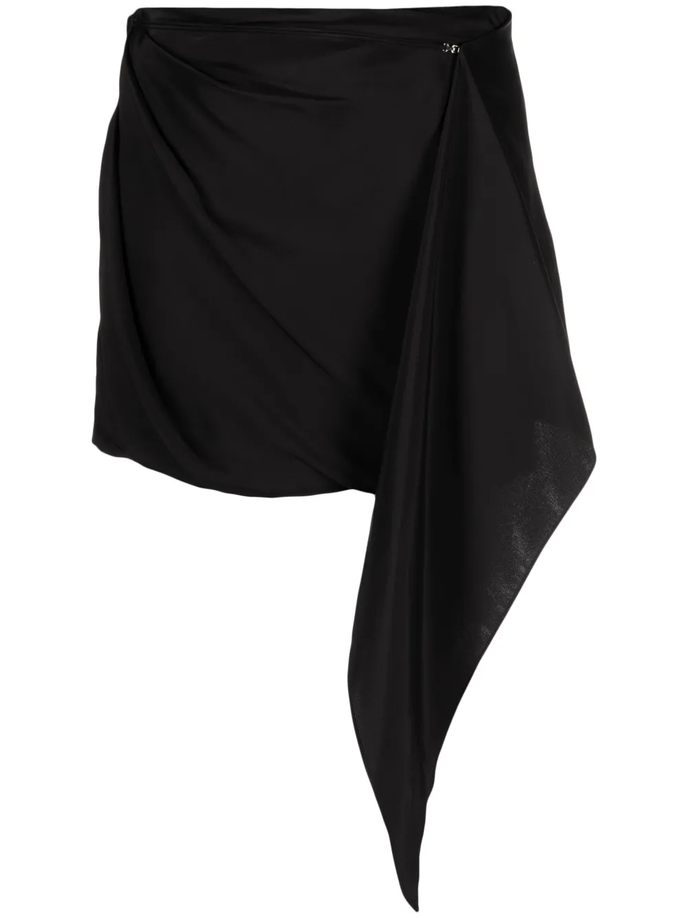 GAUGE81 drape-detail silk mini skirt