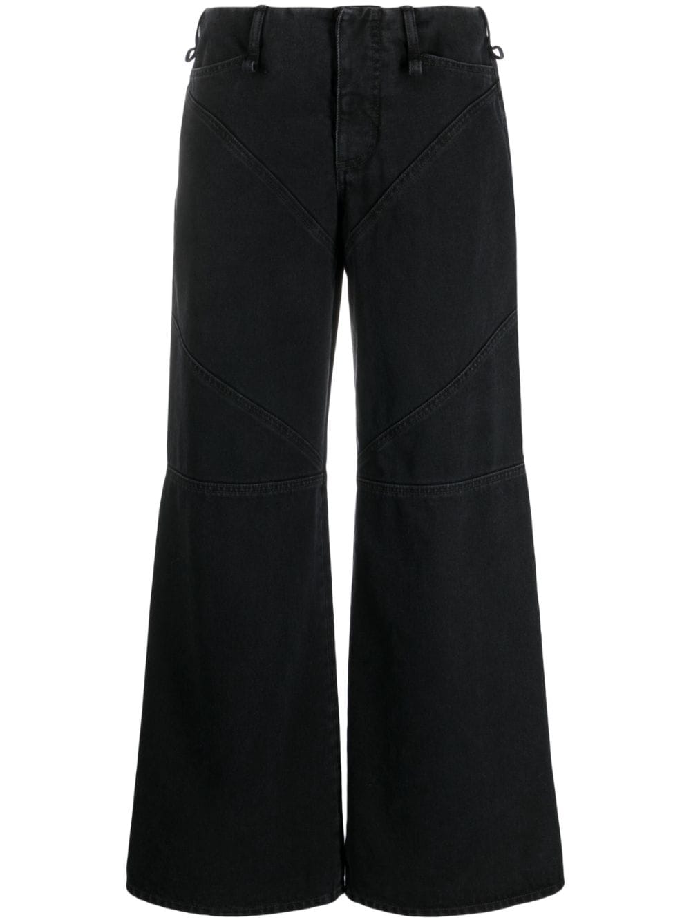 Ioannes low-rise wide-leg jeans - Black