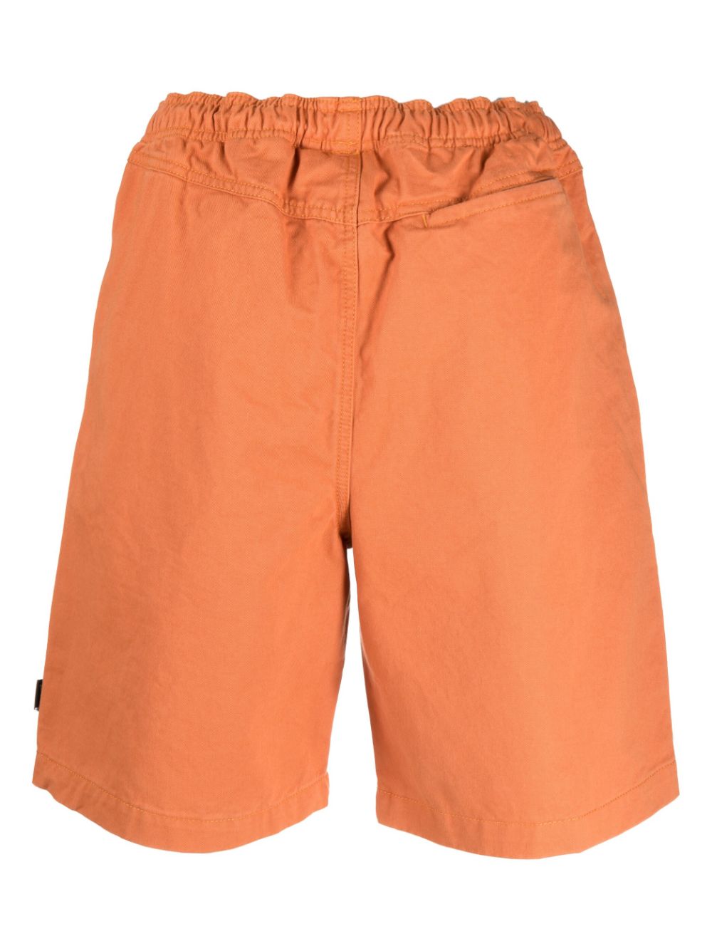 Shop Stussy Elasticated-waist Cotton Shorts In Orange