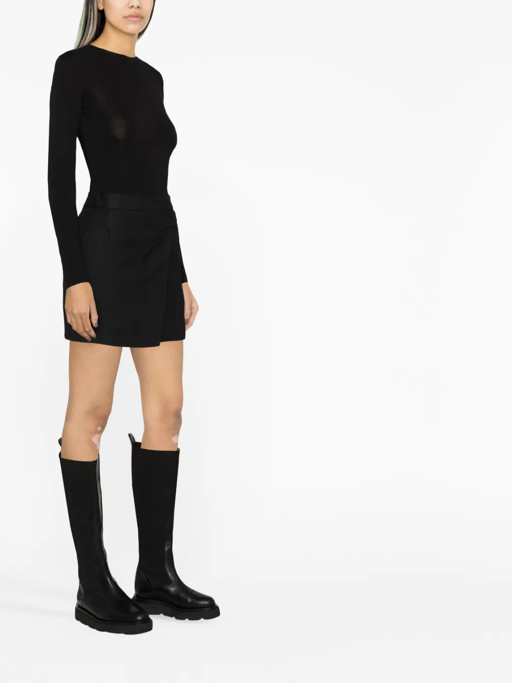 Valentino Cashmere Silk Sweater With Back Cutout In Schwarz