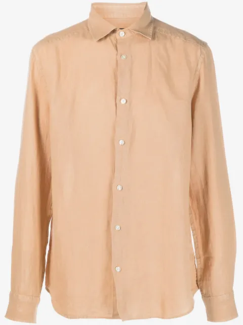 Peuterey plain linen shirt