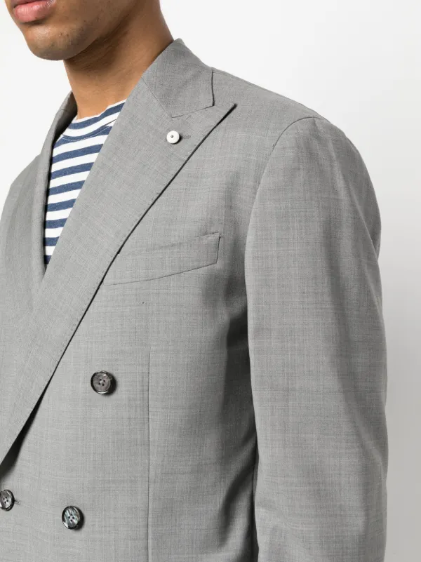 LUIGI BIANCHI MANTOVA Virgin Wool double-breasted Suit
