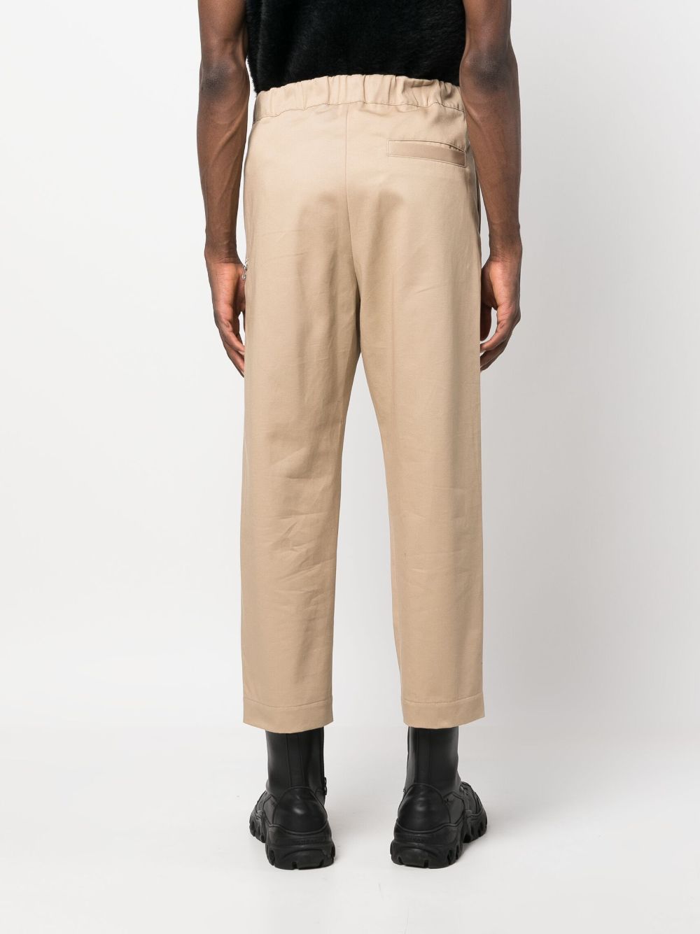 Shop Oamc Side Buckle-fastening Trousers In Brown