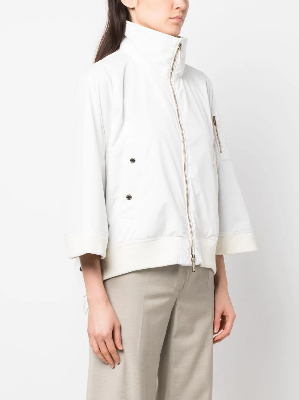  Moorer Zip-up Jacket - White 