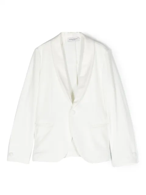 Paolo Pecora Kids blazer en maille à simple boutonnage 