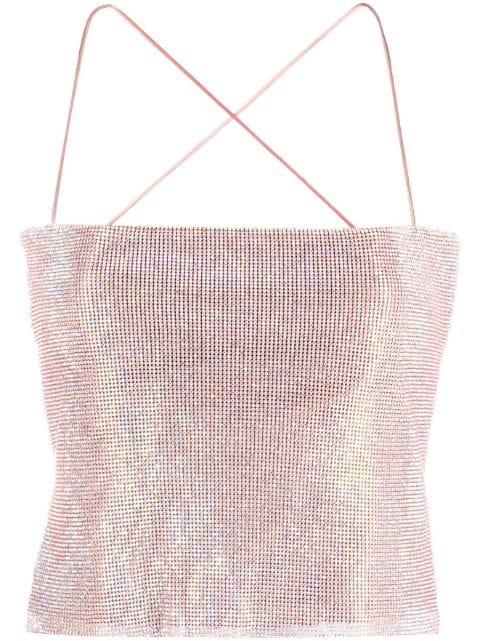 Benedetta Bruzziches Fiona crystal-embellished top