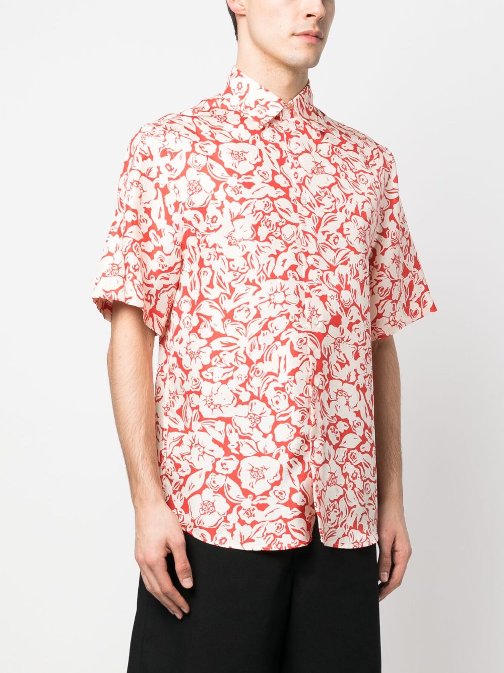 Lanvin Floral Print Silk Shirt Farfetch