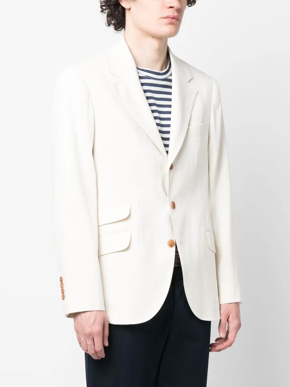 Brunello Cucinelli Single-breasted Blazer In Neutrals