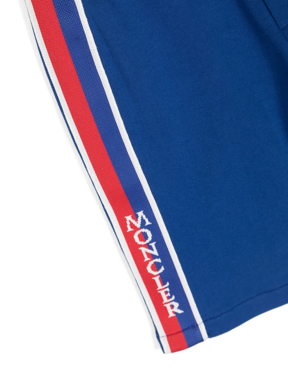  Moncler Enfant Stripe-detail Cotton Shorts - Blue 