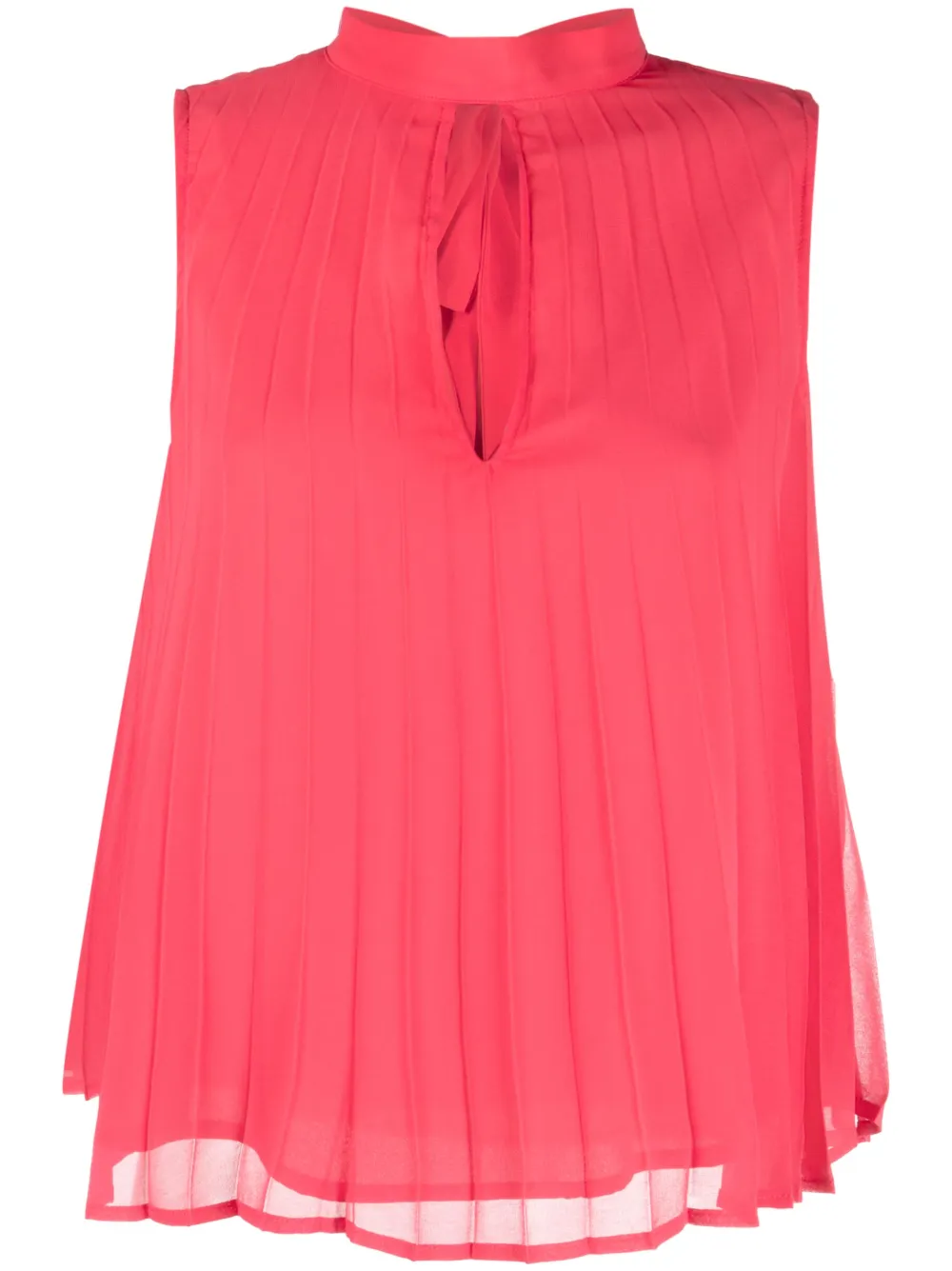 Liu •jo Liu Jo Fully Pleated Sleeveless Top In Pink