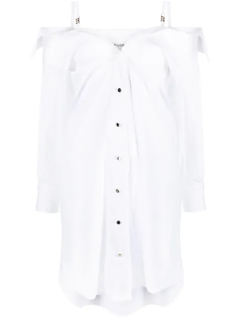 Blugirl vestido camisero con hombros descubiertos