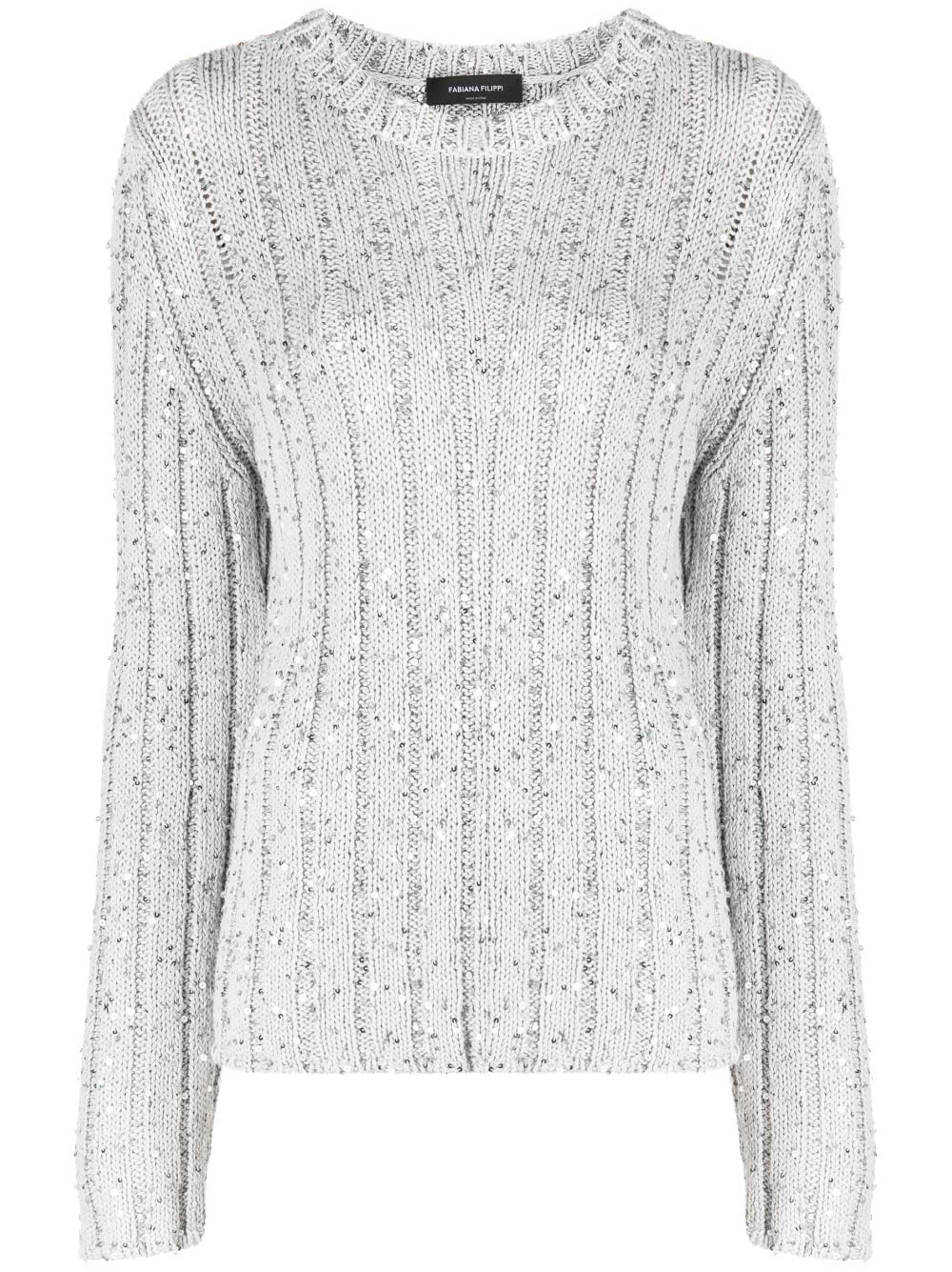 Fabiana Filippi sequin-embellished jumper - Grey