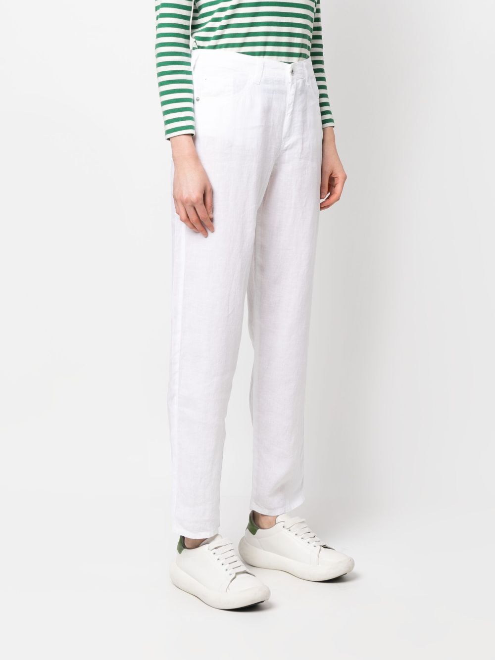 Emporio Armani straight-leg linen trousers Women