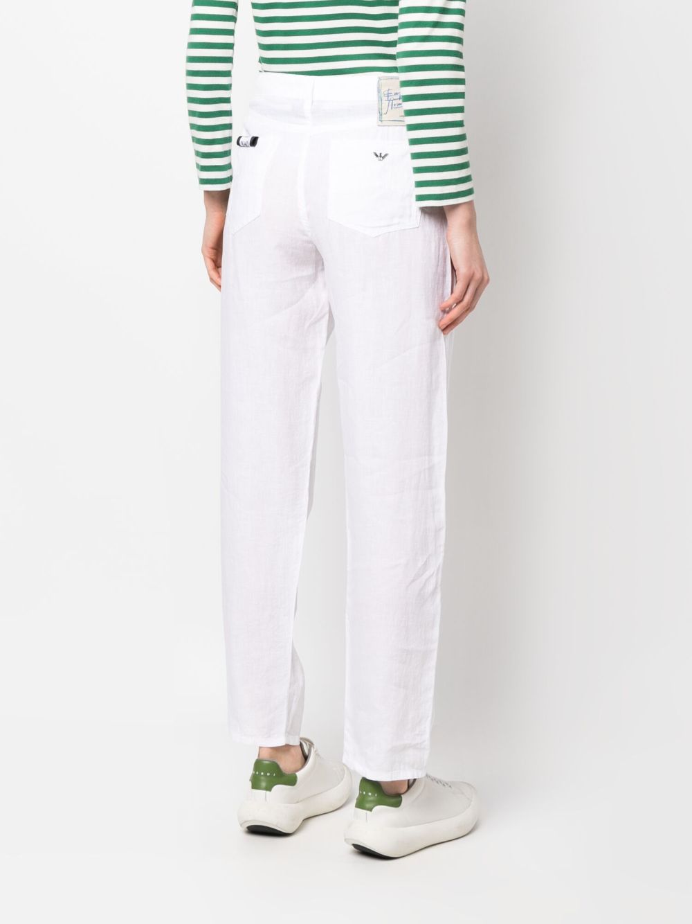 Emporio Armani straight-leg linen trousers Women