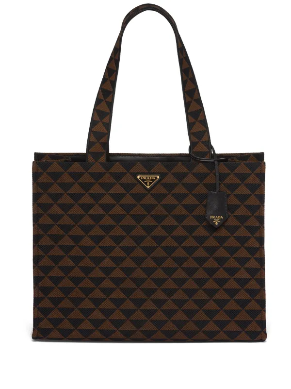 Prada printed shop nylon tote