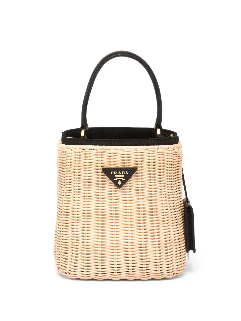 Prada Panier Wicker And Canvas Bag - Farfetch