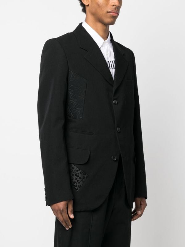 Comme Des Garcons Homme Plus Panelled single breasted Blazer Black FARFETCH HK