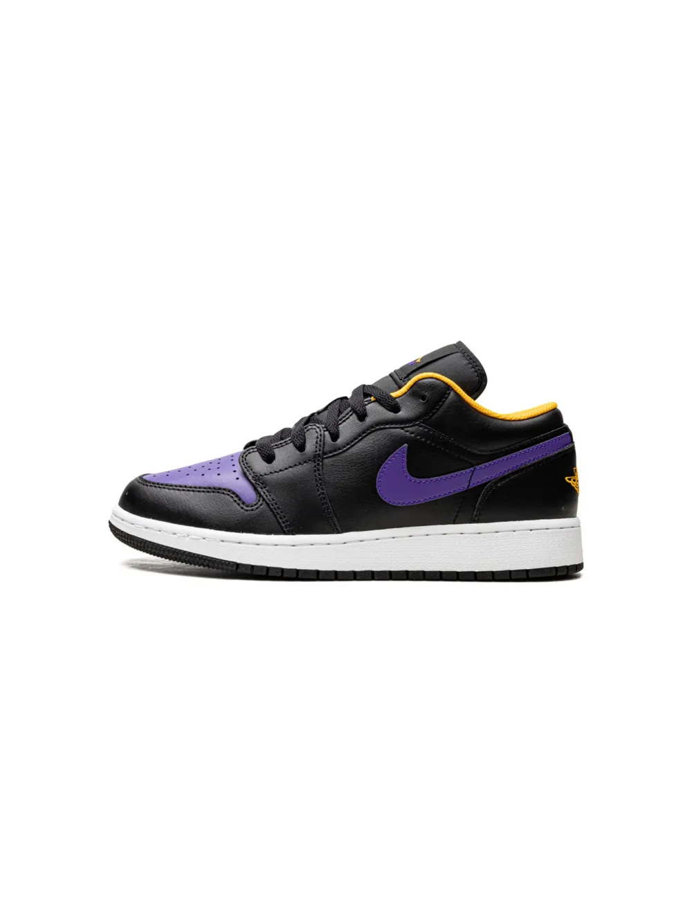 Shop Jordan Air  1 Low "lakers" Sneakers In Black