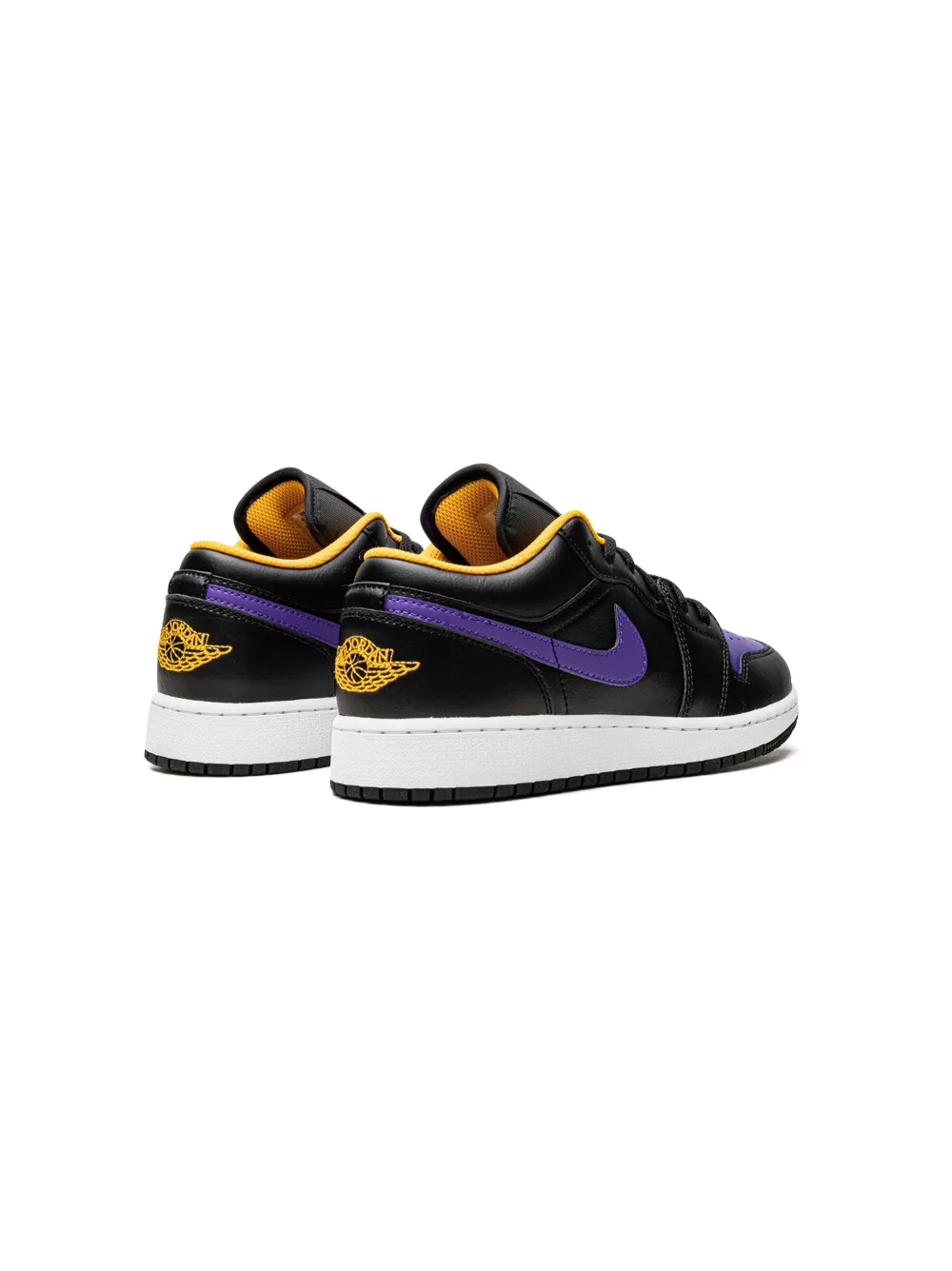 Shop Jordan Air  1 Low "lakers" Sneakers In Black