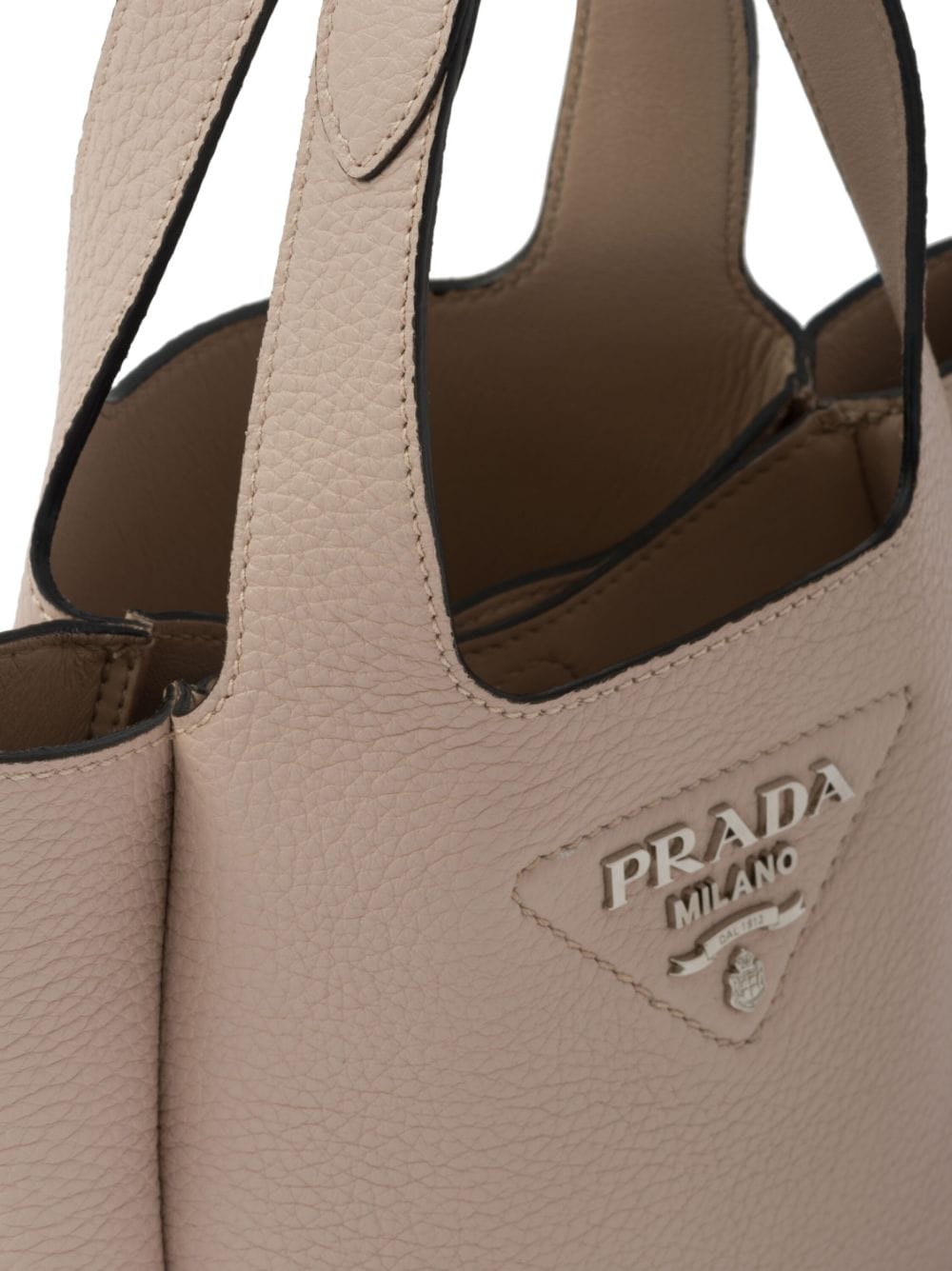 Prada Dynamique Leather Tote - Black - Totes