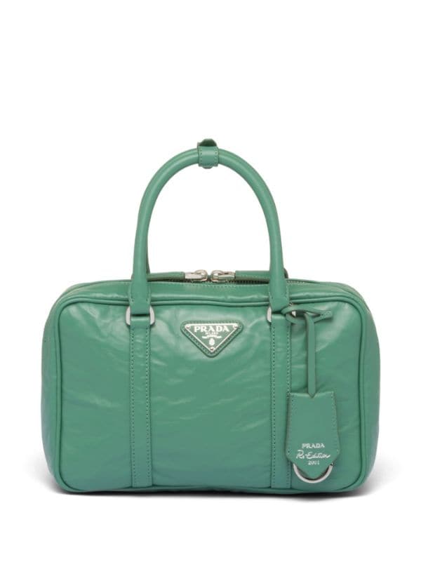 Prada Saffiano Logo Plaque Tote Bag - Farfetch