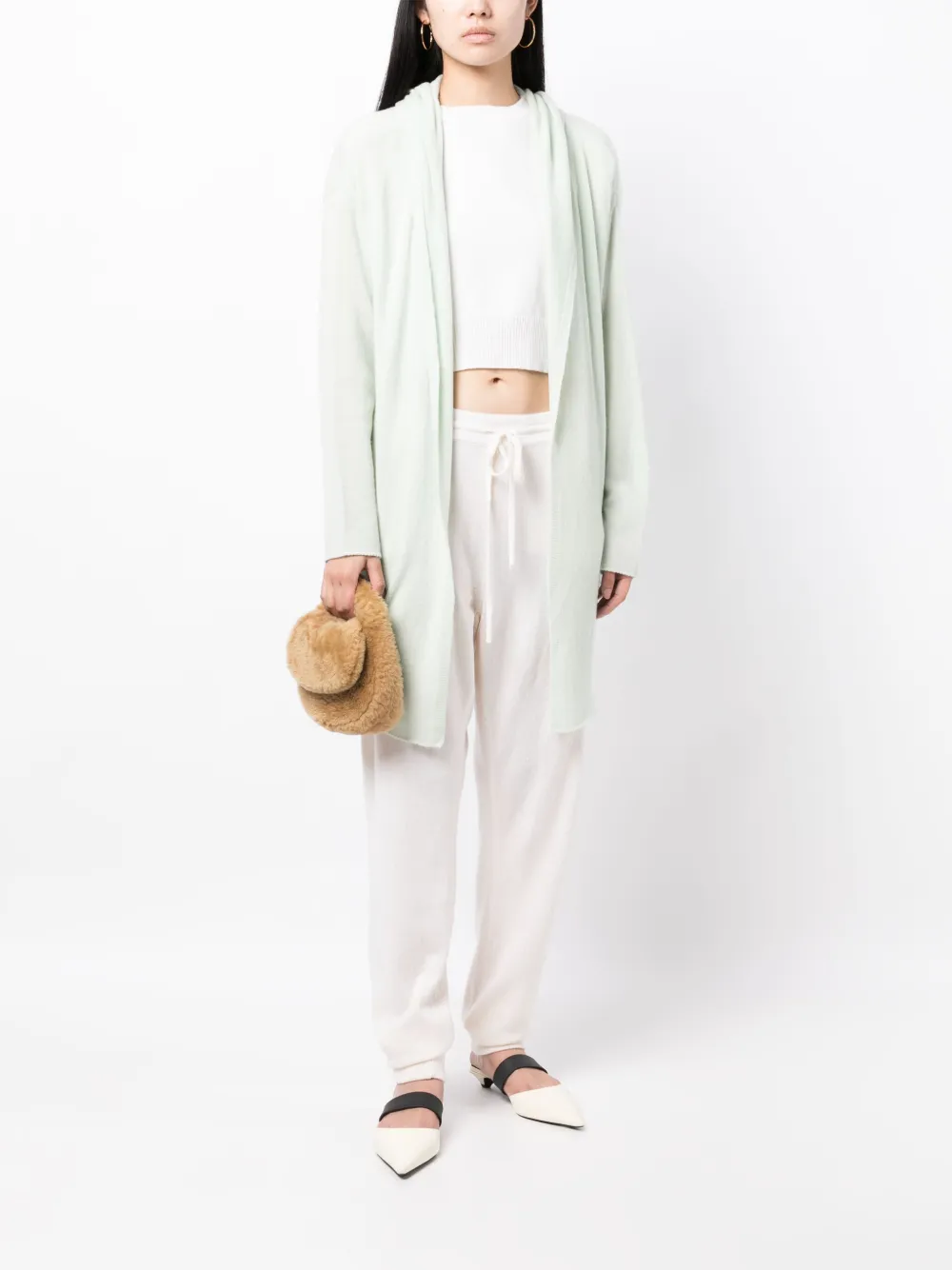 Teddy Cashmere Kasjmier vest - Groen