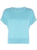 Teddy Cashmere Genova sleeveless cropped cashmere jumper - Blue