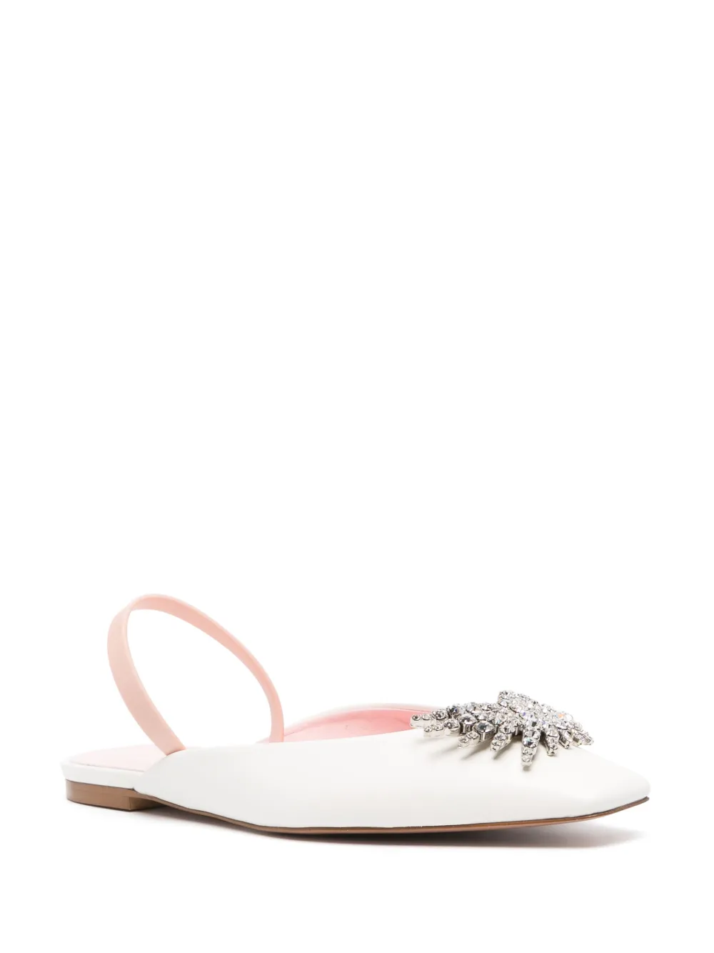 Pīferi Ballerina's verfraaid met kristallen - Beige