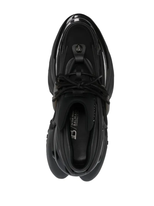 Balmain Unicorn Leather low-top Sneakers | Black | FARFETCH