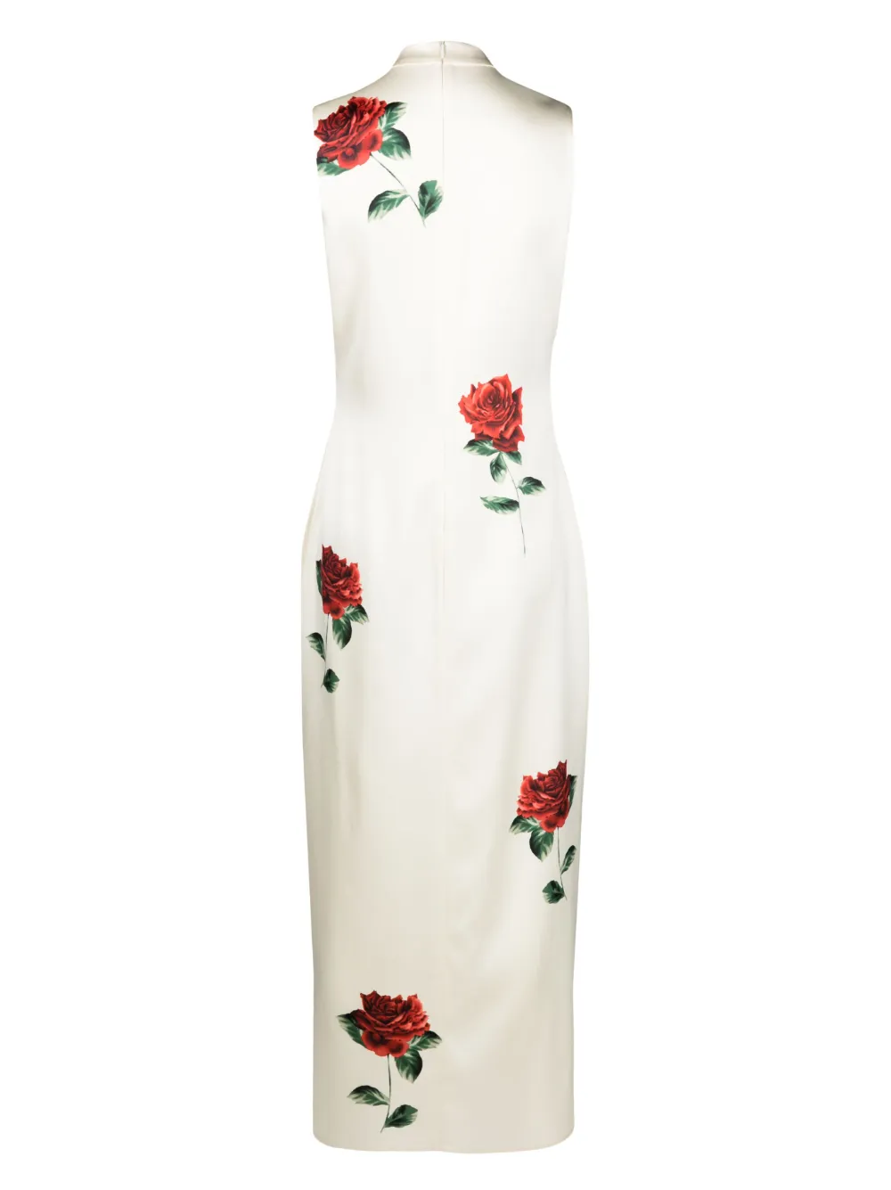 Magda Butrym rose-print sleeveless maxi dress - Beige