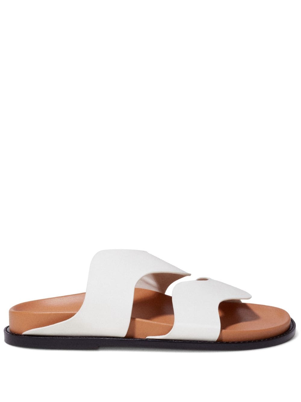 Simkhai Callen Leather Sandals In Ivory