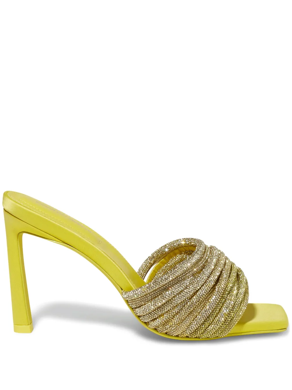 Simkhai Lena Crystal-embellished Mules In Yellow