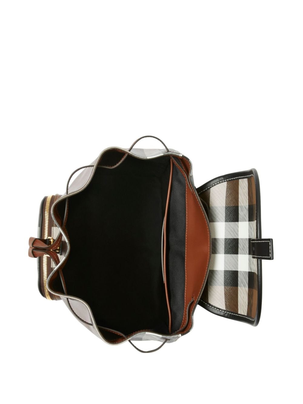 Shop Burberry Vintage Check-pattern Leather Backpack In Neutrals