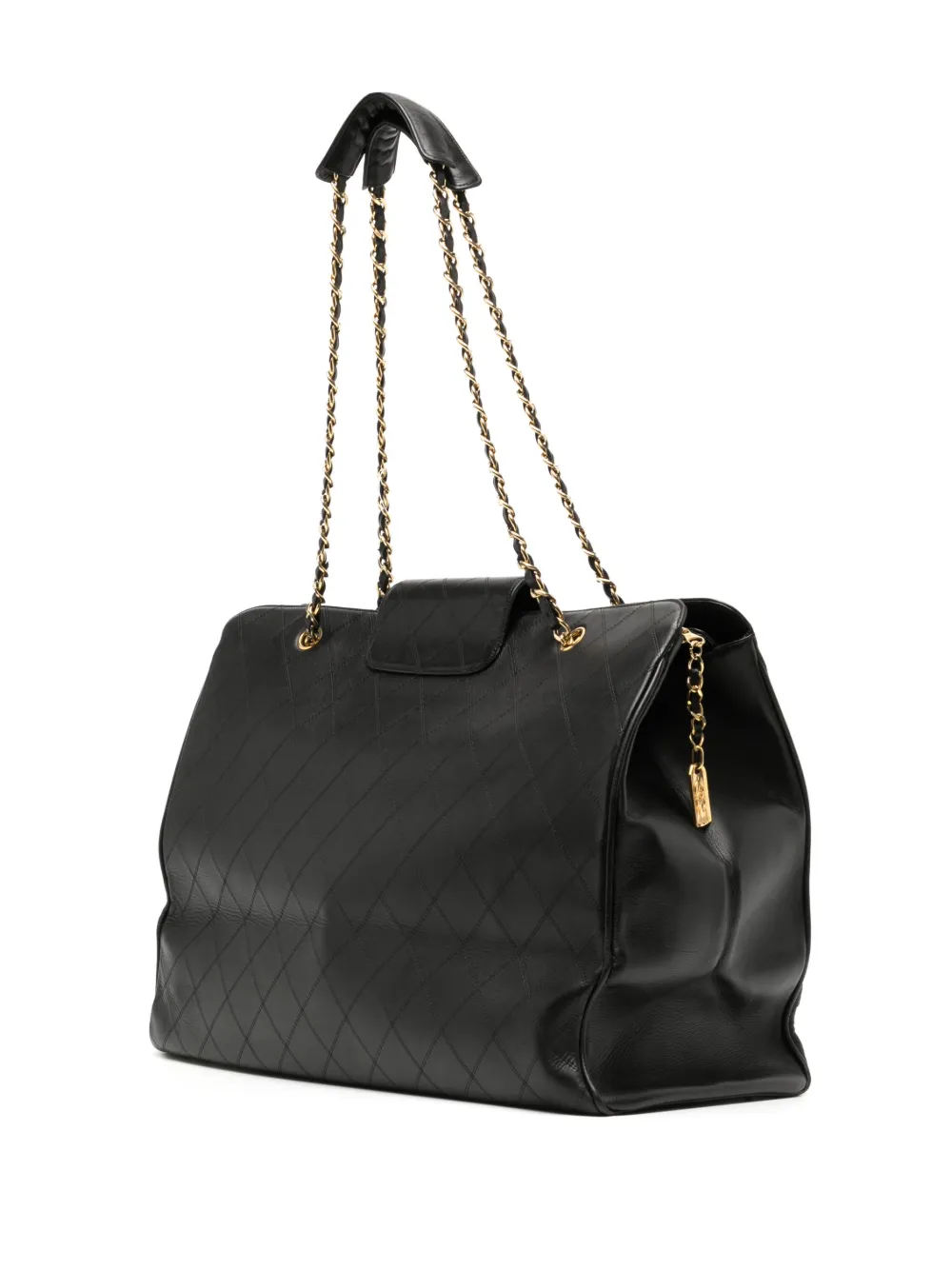 CHANEL Pre-Owned 1997 Supermodel Jumbo grote shopper - Zwart