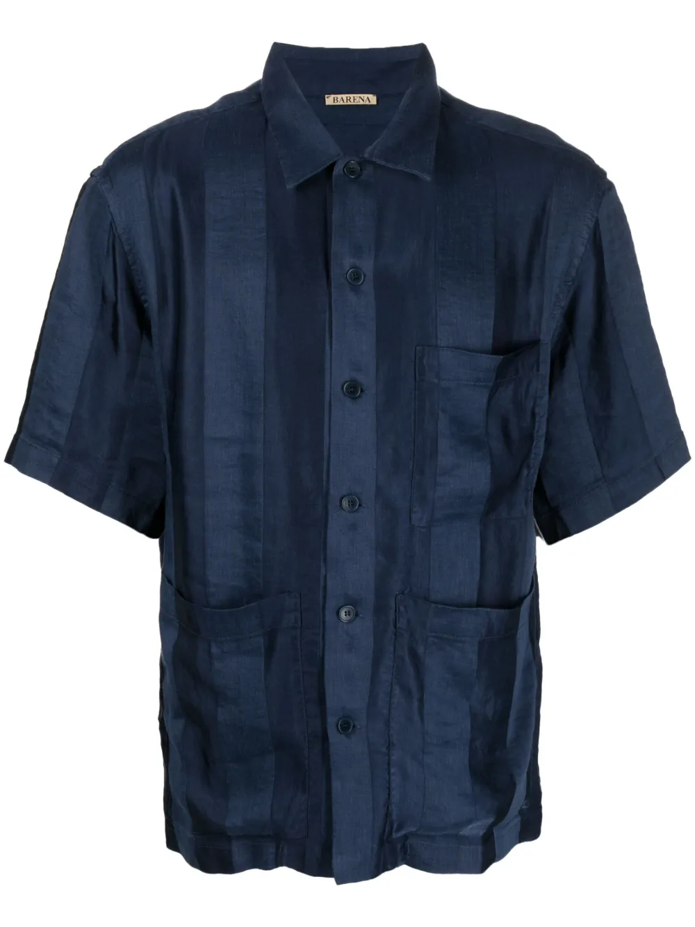 Barena short-sleeve striped shirt - Blue