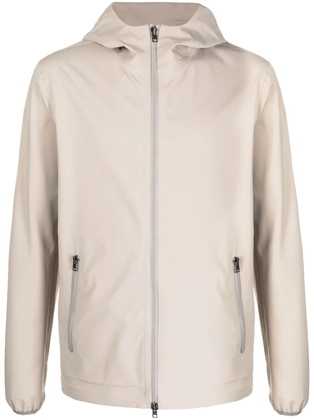 Herno zip-up hooded jacket - Neutrals