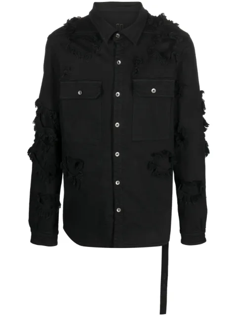 Rick Owens DRKSHDW distressed shirt jacket