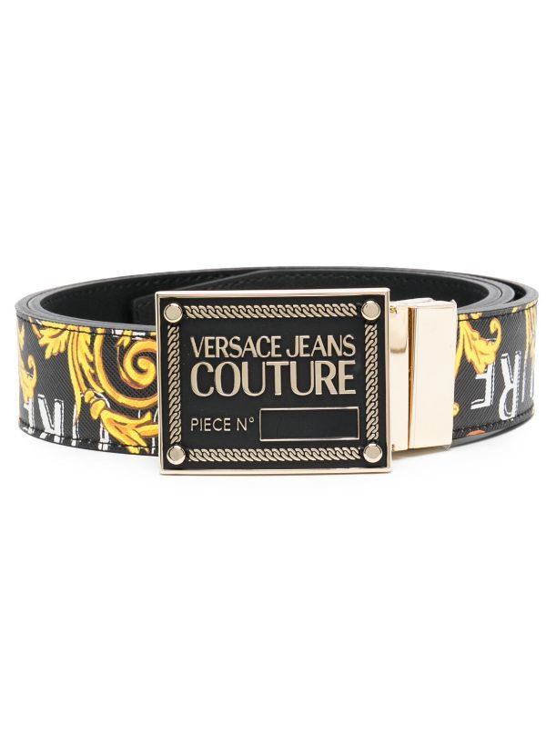 VERSACE JEANS COUTURE men's belt with gold buckle