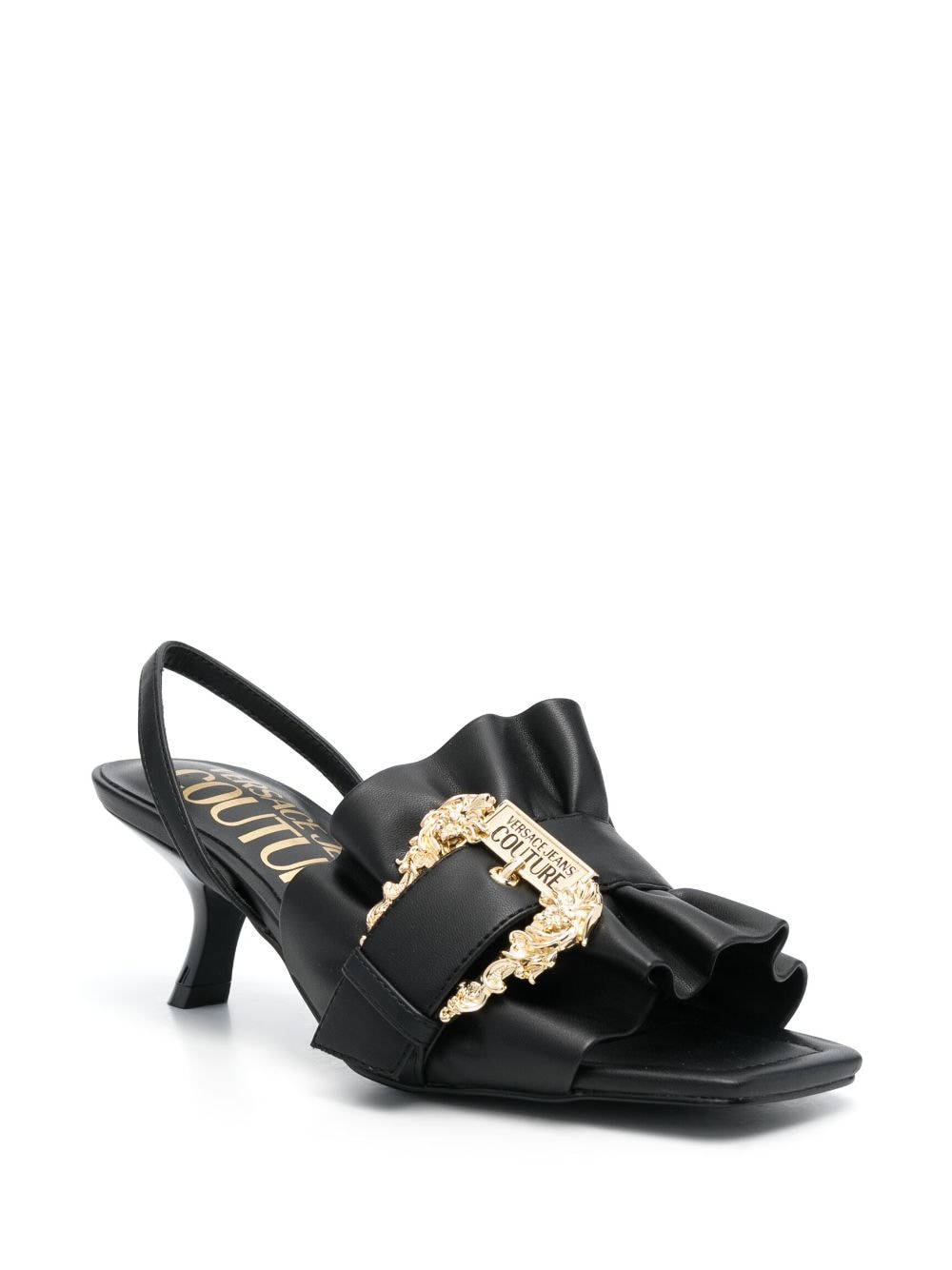 Versace Jeans Couture Fluwelen sandalen - Zwart