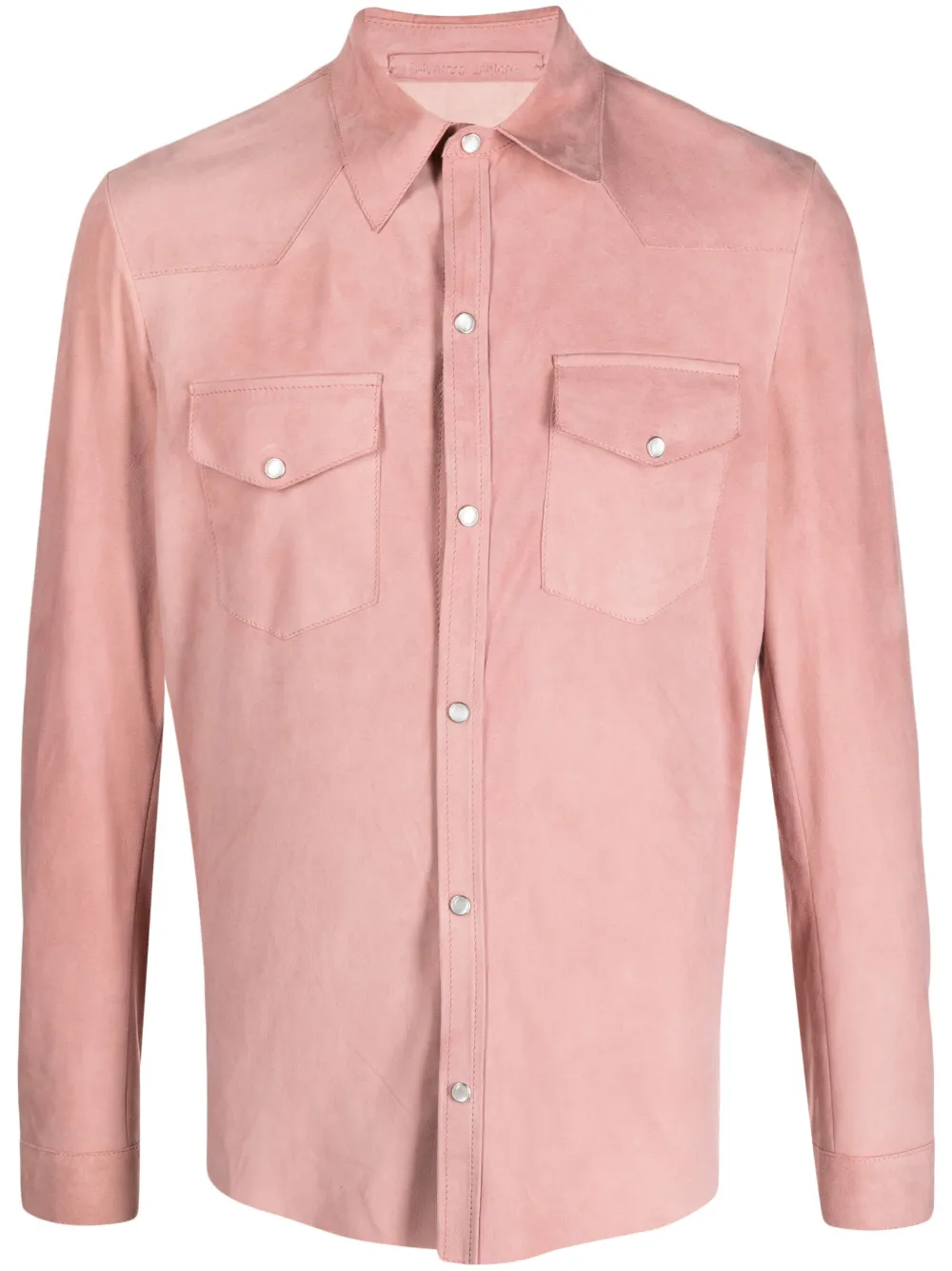 Salvatore Santoro press-stud leather shirt - Pink