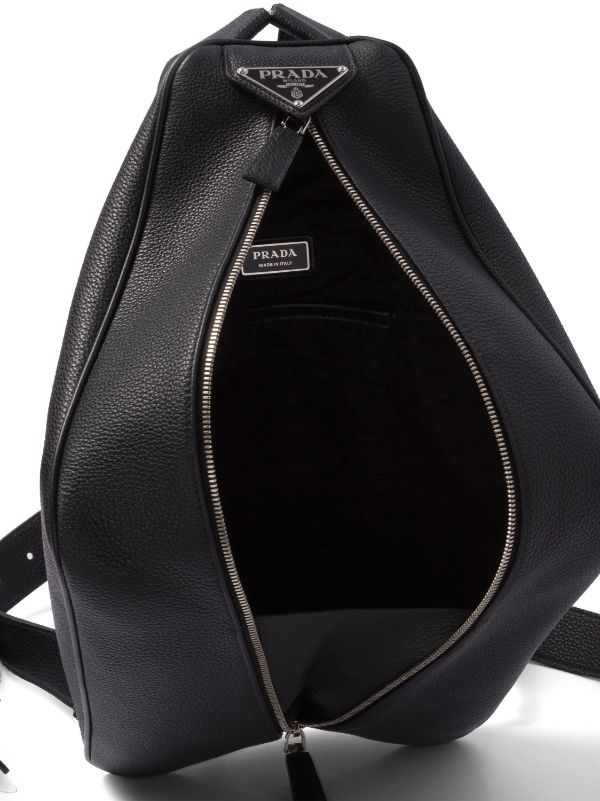 Triangle leather outlet backpack