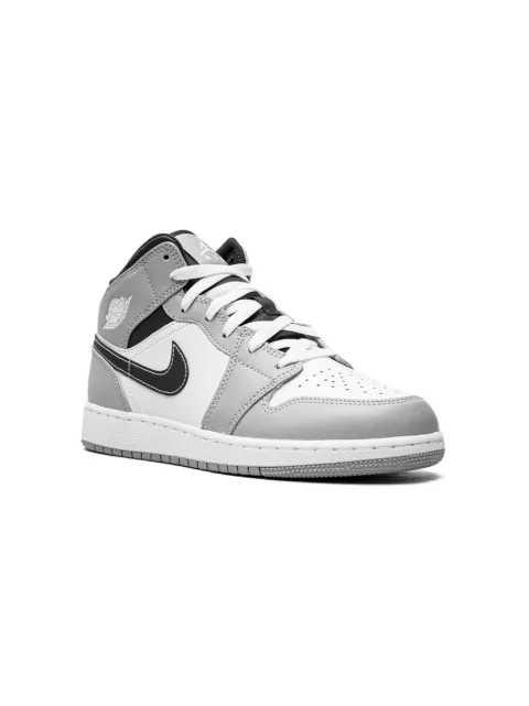 Jordan Kids Jordan 1 Mid "Light Smoke Grey" sneakers
