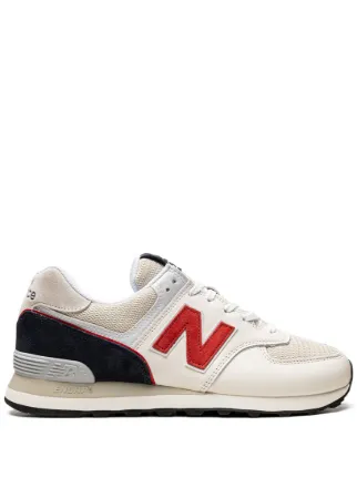 New Balance 574 White Light Grey Red Navy Sneakers White FARFETCH IE