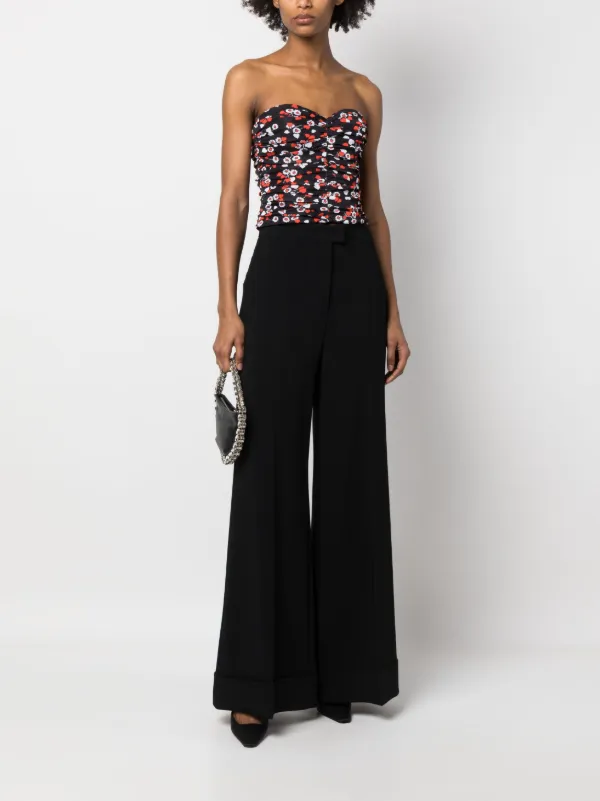 【送料&関税込】Moschino High-waist Wide-leg Trousers Moschino high-waisted wide-leg Trousers | Black | FARFETCH PH